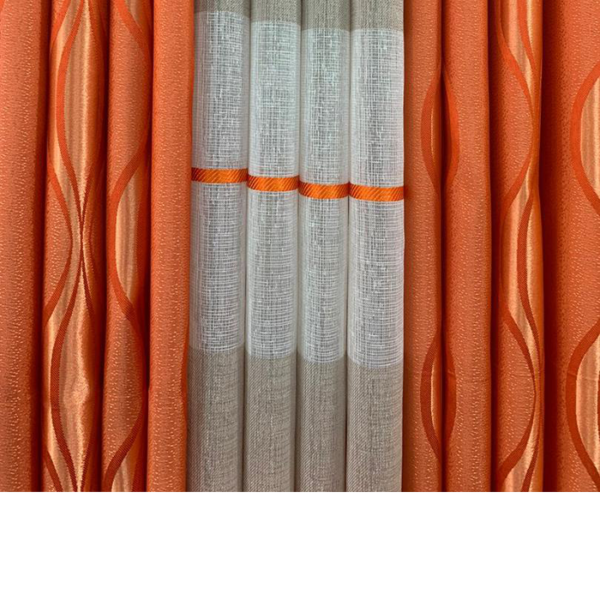 Rideau orange brun