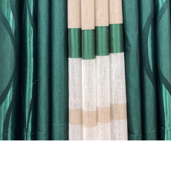 Rideau vert sapin