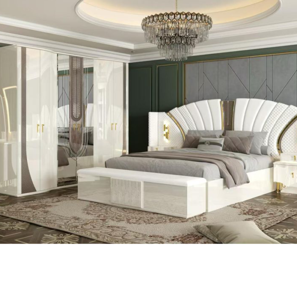 Ensemble de Chambre Luxe Royal Blanc / Royal Villa Modern Home King Size